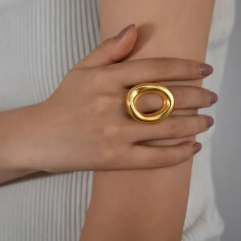 Imagen Anillo Oval Oro