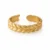 Anillo de hojas dorado ajustable de acero inoxidable Inaya Complementos