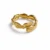 Anillo Olivia hojas dorado de acero inoxidable ajustable Inaya
