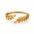 Anillo Silvestre de hojas en acero inoxidable dorado ajustable Inaya Complementos