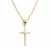 Cadena Cruz Pure Oro de plata 925 con baño de oro sobre fondo blanco