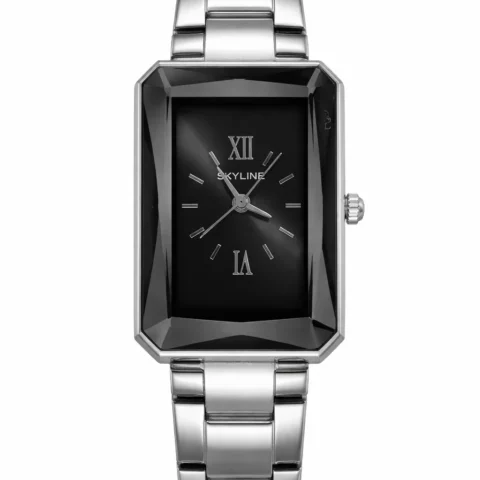 reloj mujer Skyline Glace Steel acero inoxidable esfera negra Inaya Complementos