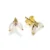 Pendientes Bloom Opal oro de plata 925 sobre fondo natural elegante