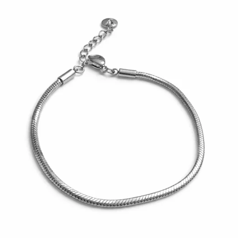 Pulsera Lira de acero inoxidable plata fondo blanco