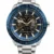 Reloj automático Martyn Line Horizon Blue con esfera skeleton y correa de acero inoxidable