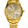 Reloj Skyline Roma Gold unisex dorado con esfera blanca y números romanos sobre fondo blanco