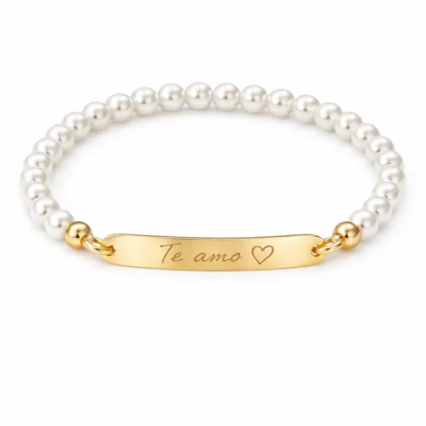 Pulsera Alma de Perla Dorado