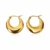 Pendientes Aros Nova dorados pequeños de acero inoxidable con acabado brillante sobre fondo blanco