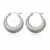aros esencia plateados de acero inoxidable con textura sobre fondo blanco