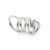 ear cuff Lía Wrap plateado sin perforación en acero inoxidable 316L sobre fondo blanco