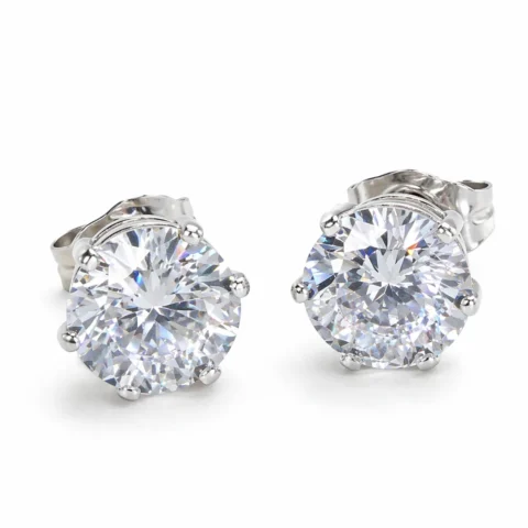 Detalle pendiente Glow Stud circonita brillo intenso