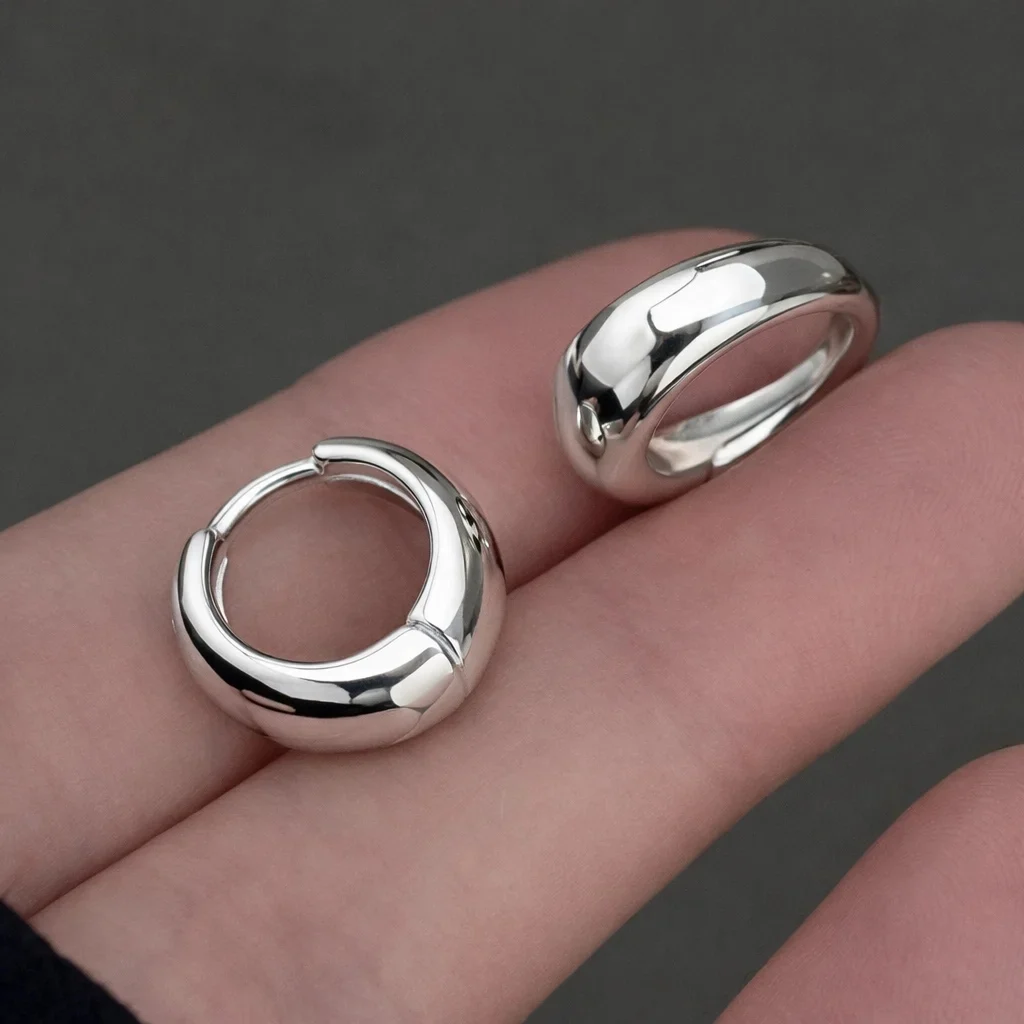 aros de plata mujer