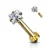 Labret Lumina Square dorado con circonita cuadrada