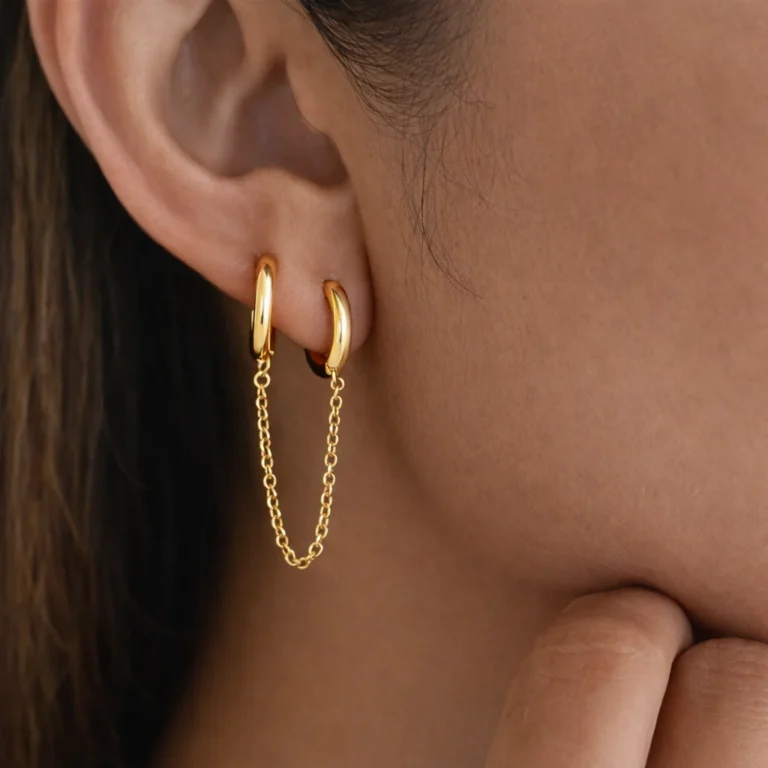 pendientes dorados grandes