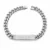 Pulsera Élya Infinity plateada grabable en acero inoxidable sobre fondo blanco