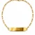 Pulsera dorada con placa grabable Nexo Identidad en acero inoxidable con grabado personalizado