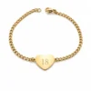Pulsera dorada con corazón grabable personalizada Nexo Latido acero 316L
