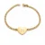 Pulsera dorada con corazón grabable personalizada Nexo Latido acero 316L
