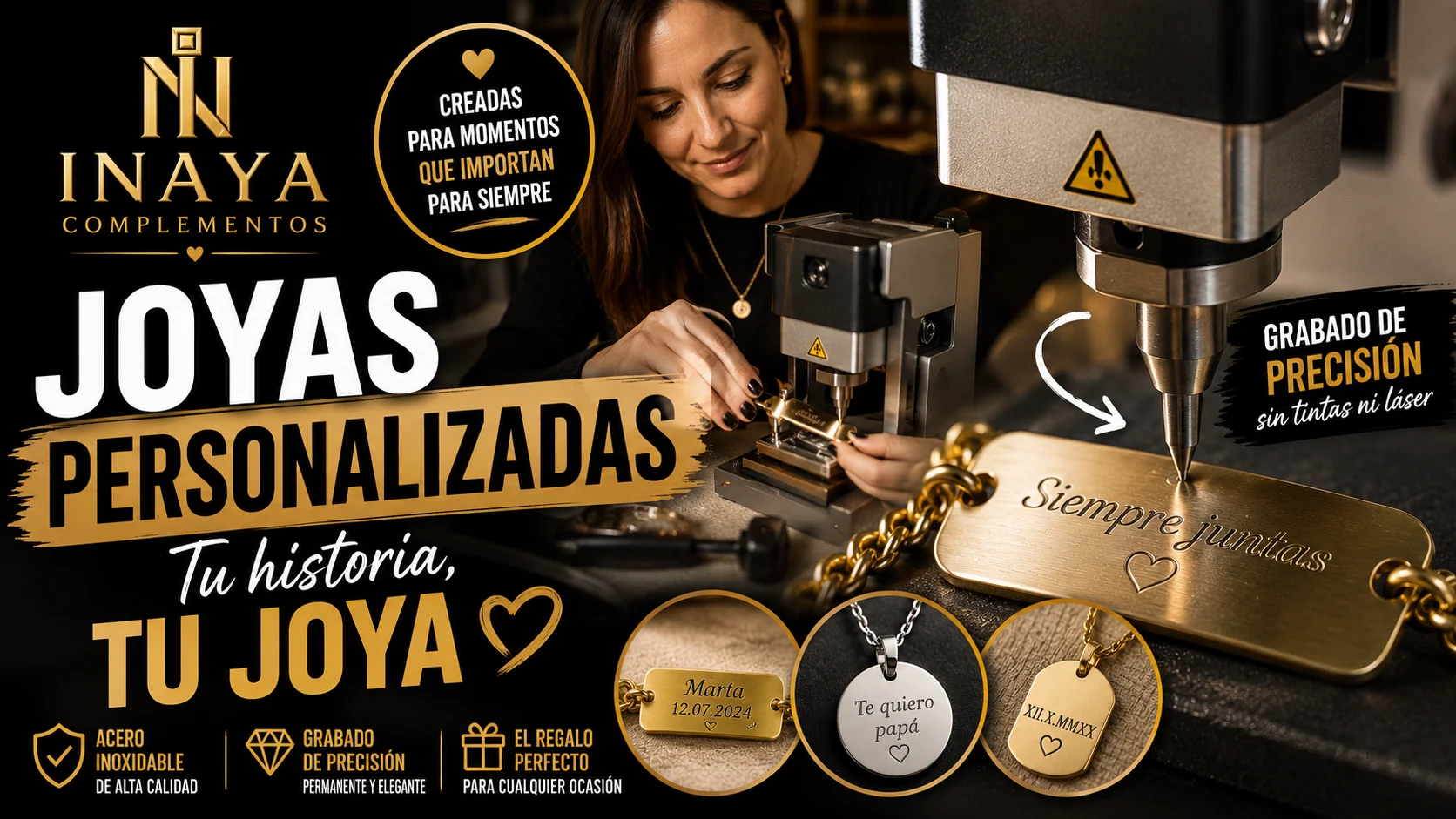 Joyas Personalizadas de Acero Inoxidable | Convierte Tu Historia en una Joya