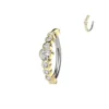 Piercing de ombligo Elara Heart dorado con corazón de circonitas