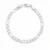 Pulsera Pure Figaro de Plata de Ley 925 de 5 mm sobre fondo blanco.
