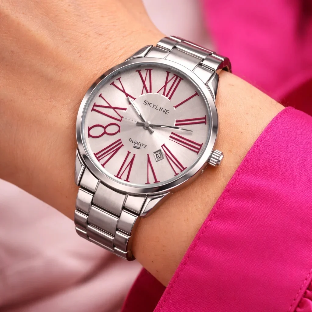reloj plateado mujer