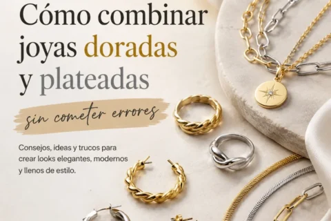 combinar joyas doradas y plateadas