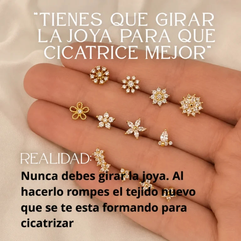 cicatrización piercing