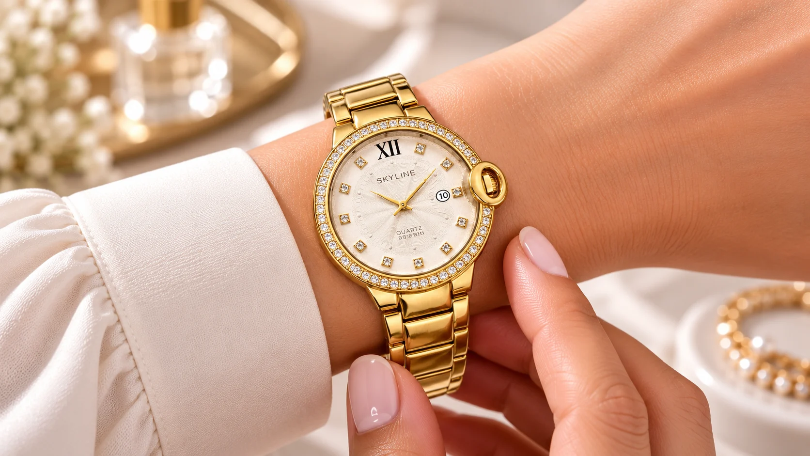 reloj mujer dorado