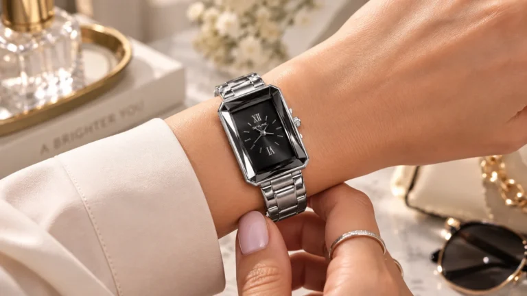 reloj plateado mujer